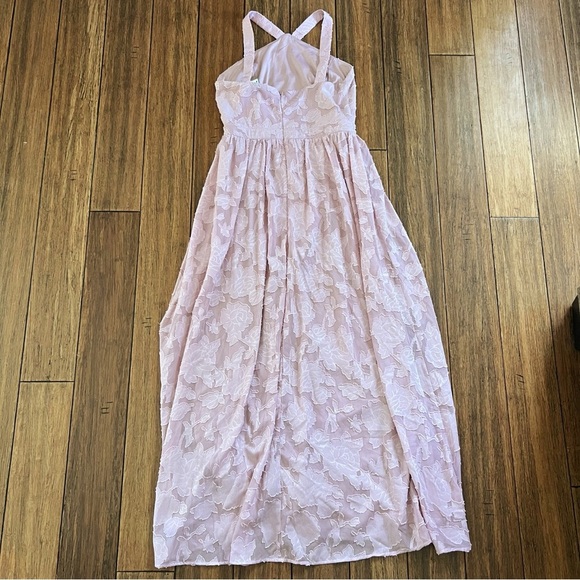 Lulu's Love and Beyond Mauve Pink Burnout Floral Maxi Dress XL Wedding Guest - Picture 12 of 14